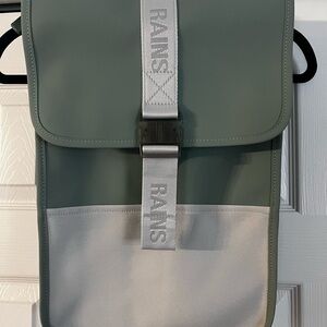 Rains Green and Gray Backpack
